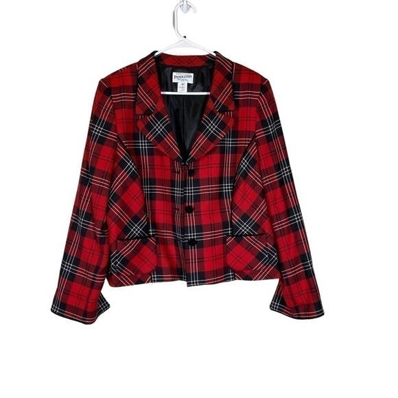 NWT Pendleton Plaid 100% Virgin Wool Blazer Jacket Size 16 PETITE - Picture 1 of 9